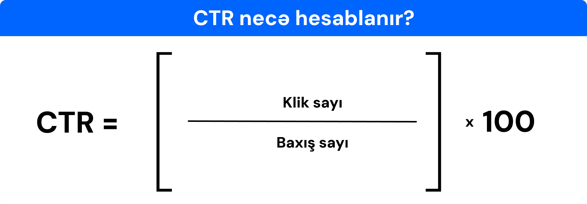CTR hesablanması üçün düstur