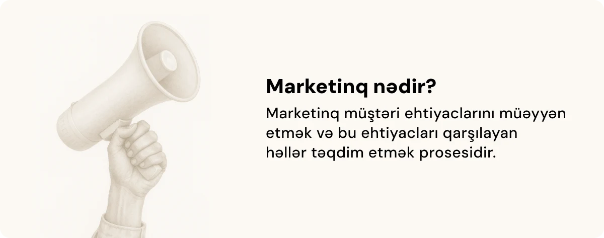 Marketinqin termin olaraq tərif və izahı