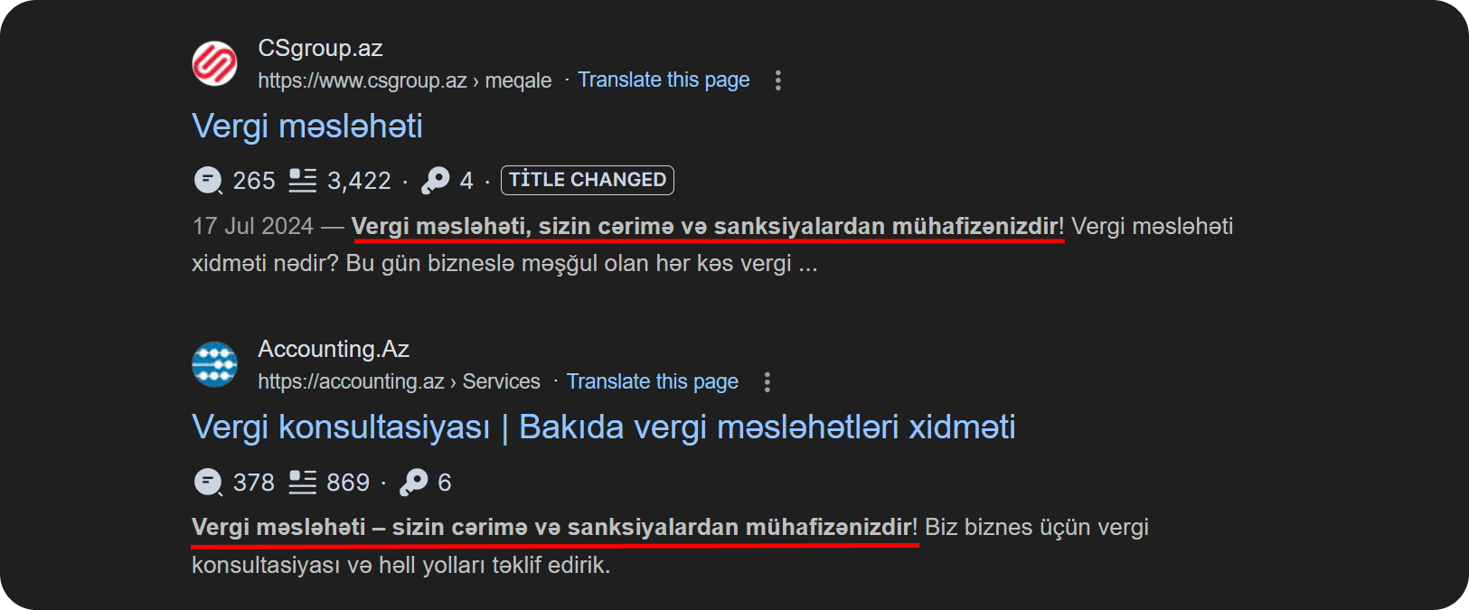 Təkrarlanan meta description nümunəsi