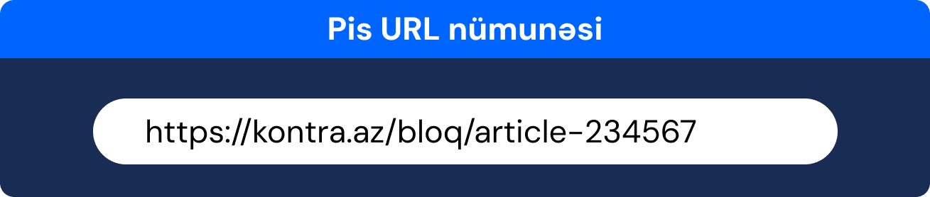 Nümunə üçün göstərilmiş pis URL nümunəsi