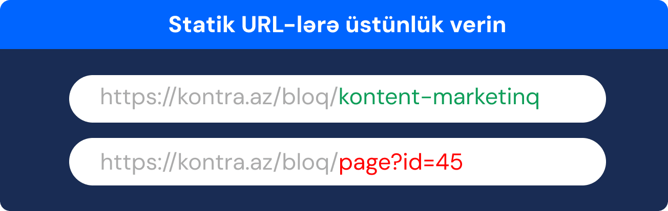 SEO üçün statik URL-dən istifadə edin