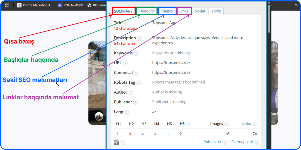 SEO META in 1 Click chrome əlavəsi